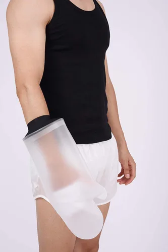 Vista 5 de HO - Protector de heridas impermeable para ducha, protector de yeso sellado reutilizable, bolsa de fundición, funda fundida, protección impermeable