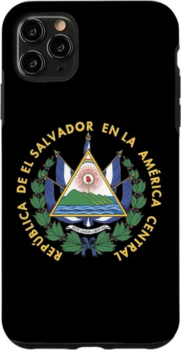 Vista 13 de Funda para iPhone 13 Pro Max con emblema nacional de escudo de armas de El Salvador