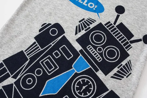 Vista 4 de Family Feeling - Conjunto de pijama de manga larga, diseño 100% de algodón, para niños pequeños
