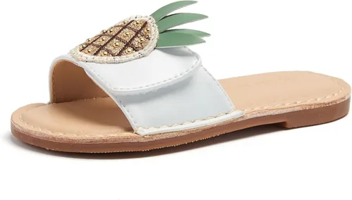 Vista 23 de THEE BRON Lindas pantuflas para niñas, sandalias elegantes para niños pequeños y niños