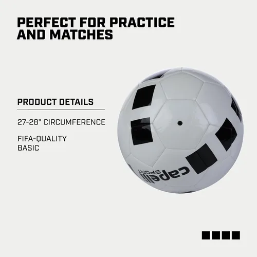 Vista 3 de Capelli Sport Balón de fútbol de tamaño 5, 4 cubos del equipo clásico FIFA Balón de fútbol básico para jugadores jóvenes y adultos, entrenamiento al