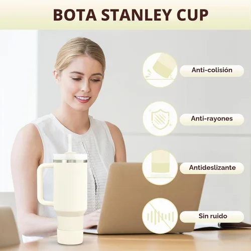 Vista 5 de PICcircuit 2 piezas para Stanley Boot, fondo de silicona para Quencher Adventure 40oz 30oz botella IceFlow 20oz 30oz y para vaso Hydroflask 12-24oz