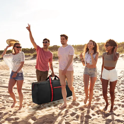 Vista 2 de Bolsas de lona para viajes, bolsa de viaje ligera para almacenamiento, bolsa de lona plegable impermeable para acampar durante la noche, hombres