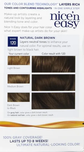 Vista 2 de Clairol Nice 'n Easy - Tinte para el cabello, marrón oscuro natural (120)