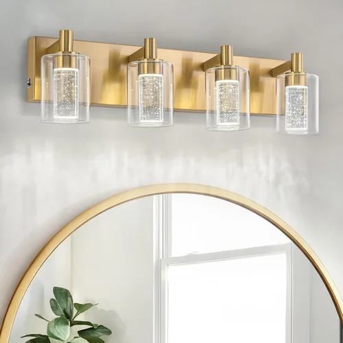 Vista 13 de SineRise - Luz de tocador con 3 modos de color (3000K/4000K/6000K), lámpara de baño LED con protección ocular, lámpara de pared moderna regulable