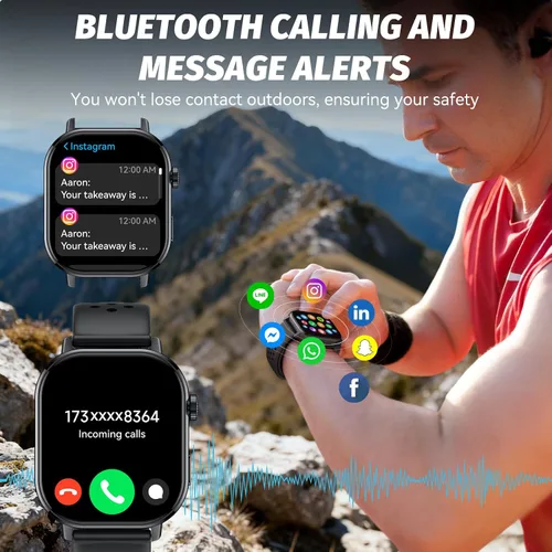 Vista 3 de Reloj inteligente con GPS para hombres, rastreador de actividad física con más de 178 modos deportivos, reloj de fitness con pantalla táctil AMOLED