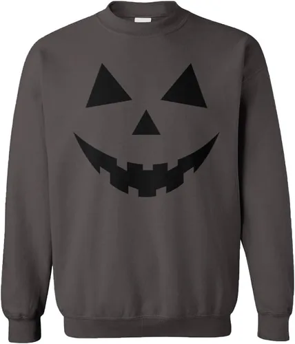 Vista 9 de Pumpkin Face - Sudadera unisex con cuello redondo para Halloween Negro - Traje de esqueleto