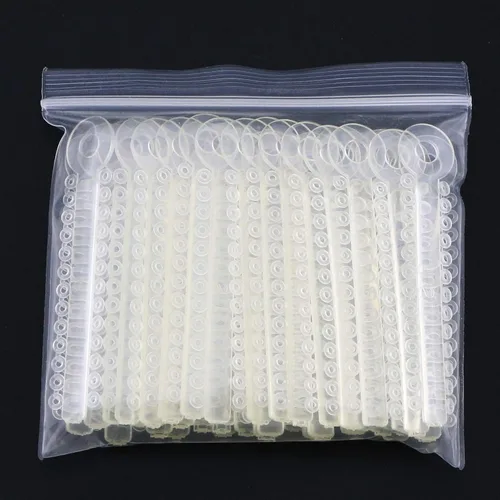 Vista 7 de Lazos dentales de ligadura de goma elástica de ortodoncia multicolor 1040 PCS/BOLSA (AMARILLO (2 #))