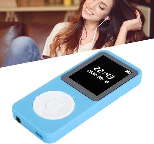 Vista 5 de Reproductor de MP3, pantalla LCD de 1.77 pulgadas Bluetooth 5.0 reproductor de música para niños, altavoz integrado, reproductor de música portátil