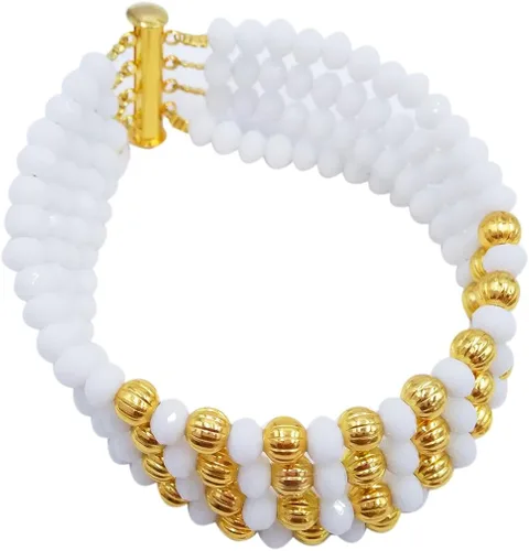 Vista 3 de Boda de Nigeria África Opaque White Beads Joyería Nupcial Sets lcf104