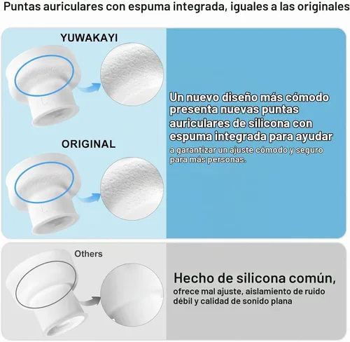 Vista 3 de Almohadillas de repuesto para AirPods Pro 3 (5 pares, XXS/XS/S/M/L, blanco)