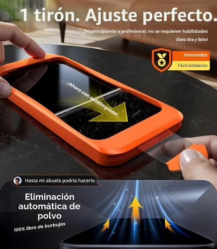 Vista 6 de UltraGlass 9H+ Vidrio para iPhone 16 Pro Protector de pantalla de privacidad [Grado militar N.º 1 a prueba de roturas y 100% anti espía] Protector
