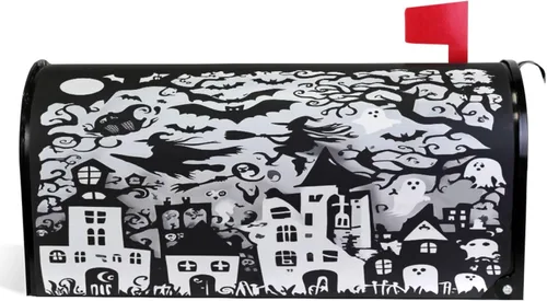 Vista 15 de Funda Magnética para Buzón Feliz Navidad Camión Árbol Tamaño Grande Muñeco de Nieve de Invierno Cuadros Buffalo Fundas para Buzón Tamaño Estándar