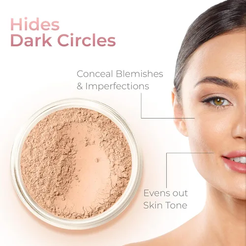 Vista 6 de Kit de maquillaje mineral de tamaño completo, set de base mate, Beige