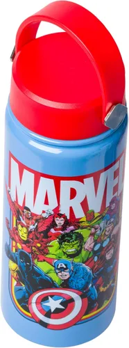 Vista 3 de Silver Buffalo Marvel Avengers Captain America, Iron Man, Thor, Hulk, Black Panther, Black Widow, Hawkeye, Vision, Scarlet Witch y Falcon Botella
