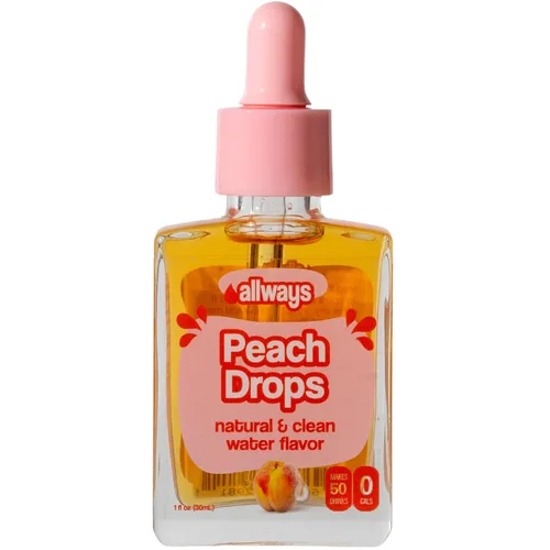 Vista 20 de Allways Drops Potenciador de agua natural de cereza negra Sin azúcar, cero calorías, fruta de monje endulzada Botella de vidrio para hidratación