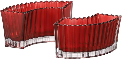 Vista 12 de MCMCNCUIU Jarrones de cristal para centros de mesa, jarrones de flores para centros de mesa de boda, jarrón de vidrio ámbar para flores, florero