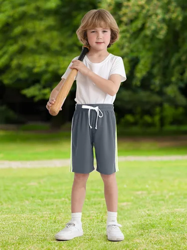 Vista 4 de Resinta Toddler Boys Shorts Boys Quick Dry Athletic Pull-On Shorts with Elastic Waist for Summer Playwear