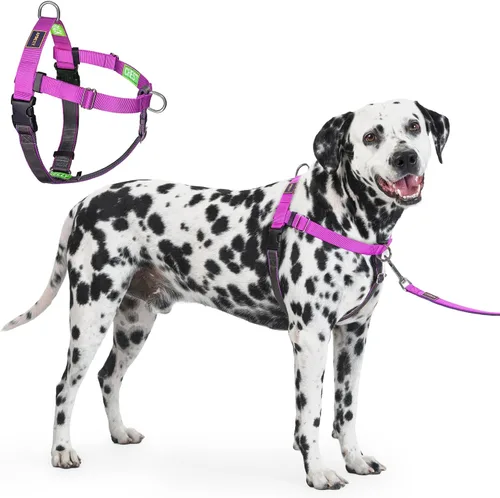 Vista 13 de Freedom - Arnés para perro sin tirones, fácil de caminar, deja de tirar con dos anillos en D de acero inoxidable, cómodo, etiquetas de instrucciones