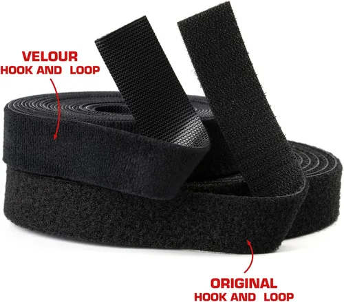Vista 4 de Rollo reutilizable de cierre de de agarre fuerte con terciopelo de microfibra suave al tacto, 1 1/2 pulgadas x 16 pies