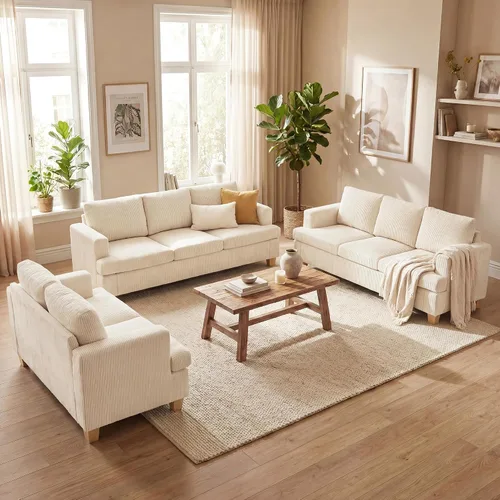 Vista 15 de YOUDENOVA Juego de 2 piezas de sofá cómodo, sofá biplaza * 2 con asientos profundos, sofá cama moderno para sala de estar, terciopelo negro