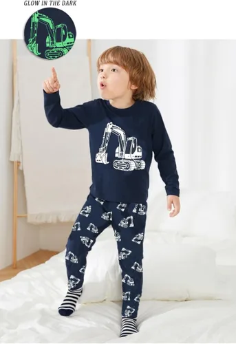 Vista 3 de DDSOL Pijamas de 2 piezas para niños y niñas, pijamas de manga larga para otoño e invierno