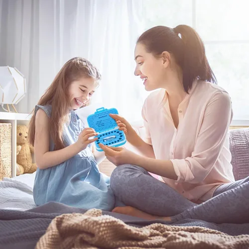 Vista 7 de Soportes de dientes para recuerdo de niños, caja de recuerdo de dientes de bebé, protector de dientes, contenedor de dientes para dientes perdidos