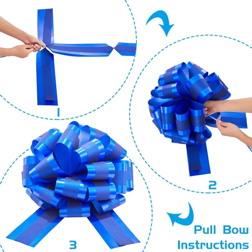 Vista 3 de Lazo grande para automóvil de 20 pulgadas, lazo gigante para automóvil, lazo grande para envolver regalos con cinta de 20 pies para regalo