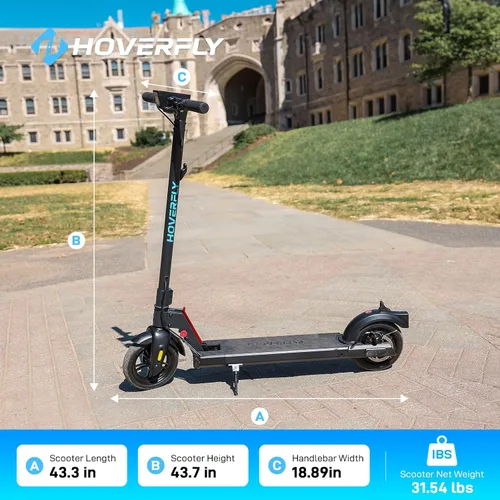 Vista 7 de HOVERFLY Electric Scooter for Adults, Max 10/18Miles & 15.5Mph Speed negro oscuro