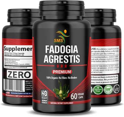 Vista 9 de Fadogia Agrestis Extracto Píldoras (fuerza máxima) porciones de 1,000 mg Apoya el rendimiento atlético, la fuerza, la conducción, orgánico
