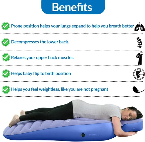 Vista 3 de Una almohada de embarazo, la mejor almohada de embarazo para dormir propensa, almohada corporal de embarazo, almohada de maternidad, cama de Gris