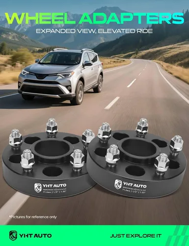 Vista 2 de YHTAUTO - Adaptadores de rueda centrados en el cubo de 5 x 4.5 a 5 x 5 de 1.25 pulgadas, compatibles con ruedas Jeep JK XK WJ WK en YJ TJ XJ KK KJ