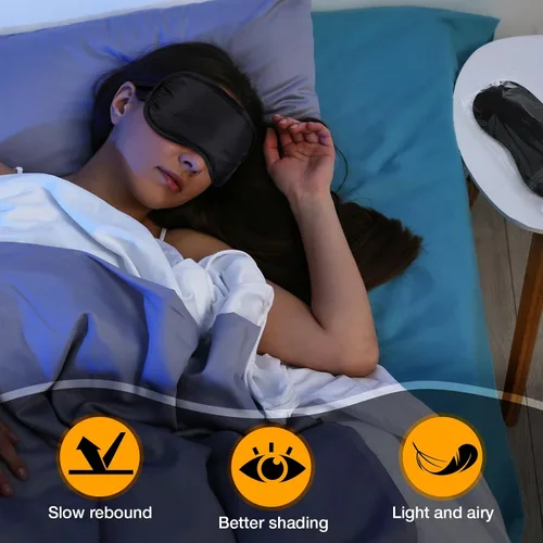 Vista 3 de Tarpop 100 cubrebocas para dormir con correa ajustable para juegos, fiestas, trabajo en equipo, viajes, envuelta individualmente, para mujeres
