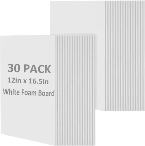 Vista 8 de 50 paquetes de tablero de espuma blanca para proyectos, tablero central de núcleo de espuma para hornear de 11 x 13.7 pulgadas, lámina de espuma