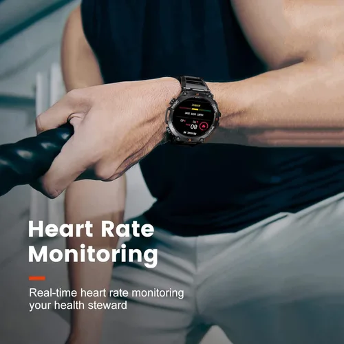 Vista 5 de Relojes inteligentes con pantalla IPS de 1.39 pulgadas para hombres, resistente y táctico, rastreador de actividad física con llamada