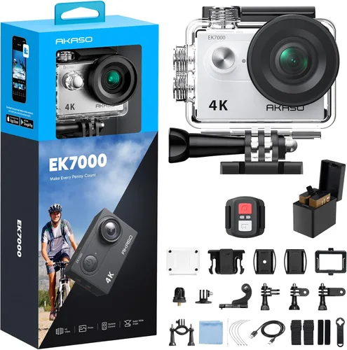 Vista 11 de Videocámara sumergible DV con wifi AAKASO EK7000 4K Action Camera Sports.