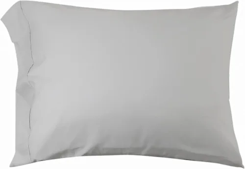 Vista 5 de Superior Juego de fundas de almohada de percal de algodón, estándar, color rubor, 2 piezas