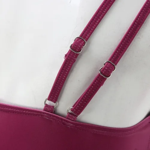 Vista 2 de Trajes de baño de talla grande para mujer, vestido de natación fluido con pantalones cortos de dos piezas, tankini modesto traje de baño deportivo
