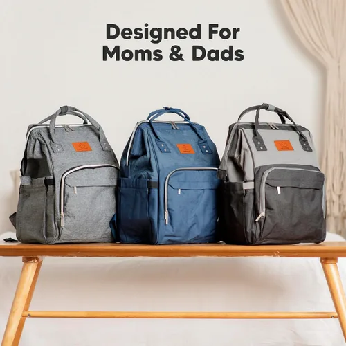 Vista 8 de KeaBabies - Mochila pañalera grande impermeable para viajes