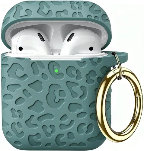 Vista 18 de Compatible con funda AirPods Pro 2019, Gawnock Funda de silicona suave y flexible para funda AirPods Pro para mujeres y niñas con llavero (Caqui)