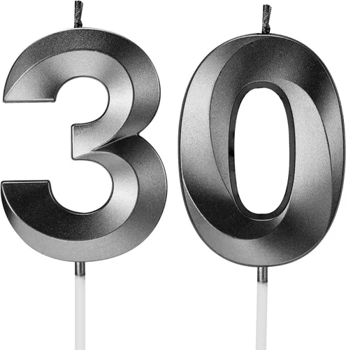Vista 8 de Decoración para tarta de cumpleaños con número 1/2, medio año, 6 meses