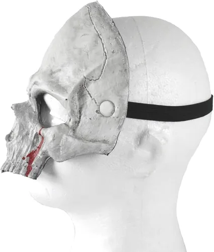 Vista 4 de Máscara facial de calavera de espuma, accesorio de disfraz de Halloween