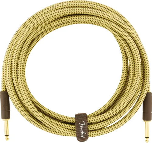 Vista 15 de Fender Cable de instrumentos de la serie Deluxe, recto/recto, Tweed, 18.6 pies