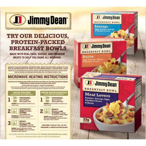 Vista 8 de Jimmy Dean Sándwich de desayuno con croissant de salchicha, huevo y queso, 4 unidades (congelado)