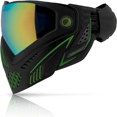 Vista 4 de Dye i5 Gafas de paintball – Lente térmica antivaho – Correa GSR Pro, orejas formadas por compresión – Protección facial profesional