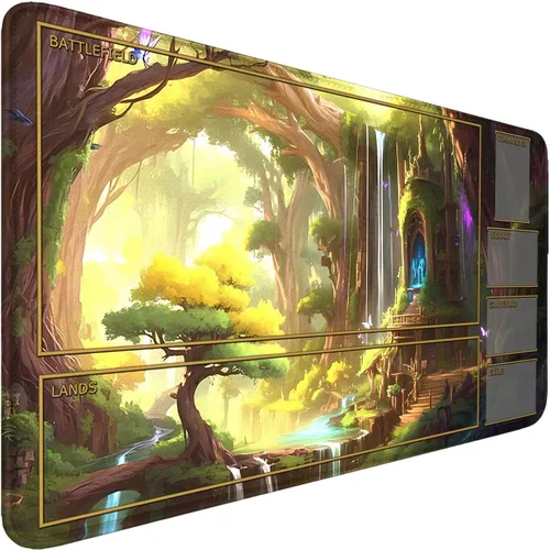 Vista 8 de Alfombra de juego Landscape TCG con zonas, alfombrilla MTG antideslizante Castillo-c