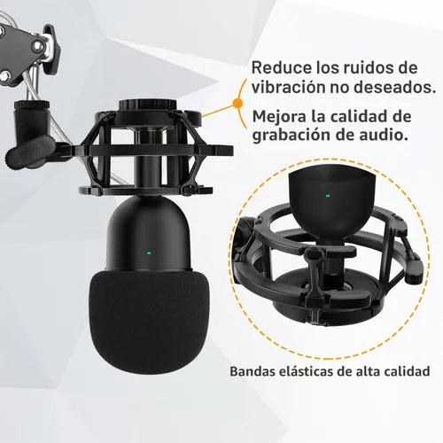 Vista 2 de Razer Seiren Mini Brazo Articulado Soporte de Micrófono con Filtro Pop, Soporte Antivibración, Abrazadera Resistente Mejorada, Soporte de Brazo