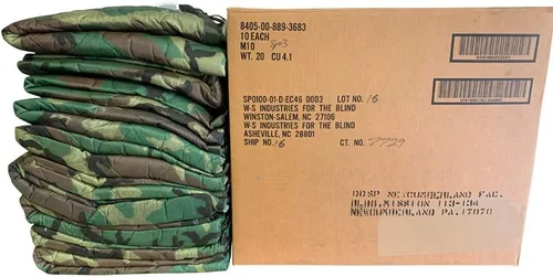 Vista 2 de Fabricados en Estados Unidos – Genuinos Forros de Poncho Militares de Estados Unidos – Woodland Camo