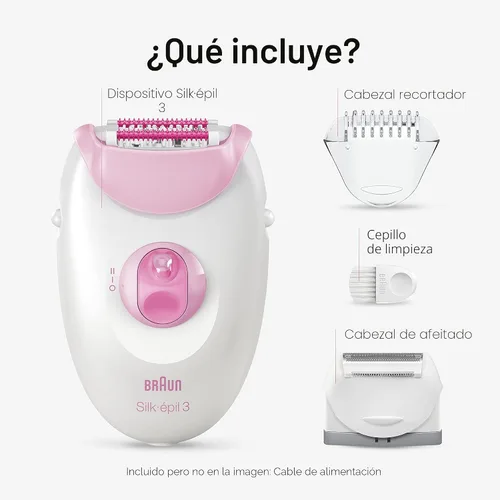 Vista 2 de Braun Depiladora Silk-epil 3 3-270, Dispositivo de Depilación, Depiladora para Mujeres, Afeitadora y Recortadora, Depilación