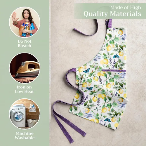 Vista 395 de Maison d' Hermine Delantales para mujer con bolsillo, 100% algodón (27.50 x 31.50 pulgadas)